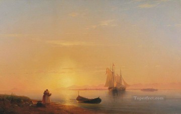 イワン・コンスタンティノヴィチ・アイヴァゾフスキー Painting - ダルマチアの海岸 1848 ロマンチックなイワン・アイヴァゾフスキー ロシア